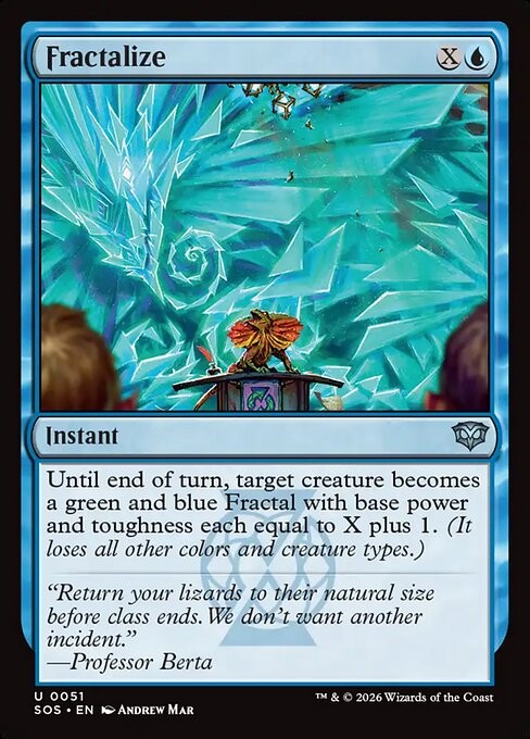 FRACTALIZE x4 mtg NM-M Secrets of Strixhaven 4 Unc