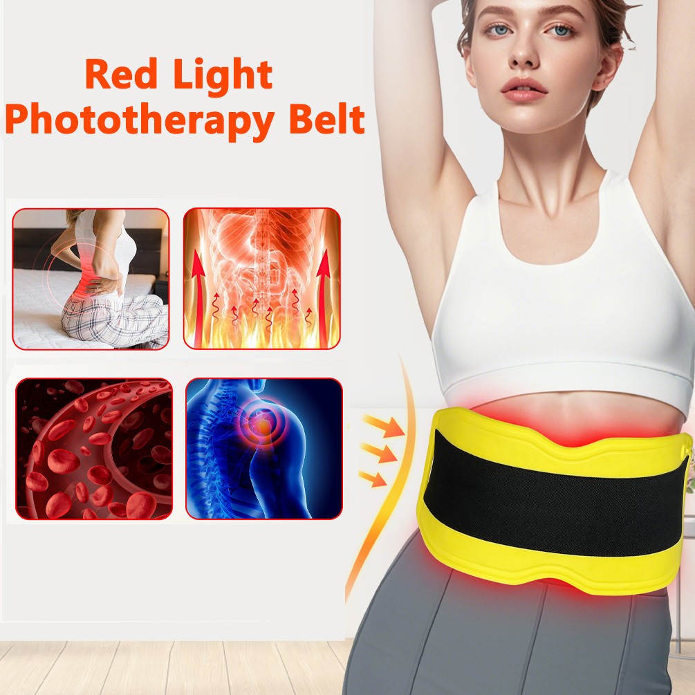 Red＆Infrared Light Therapy Belt 660nm850nm 940nm Body Pain Relief Wrap Waist Pad