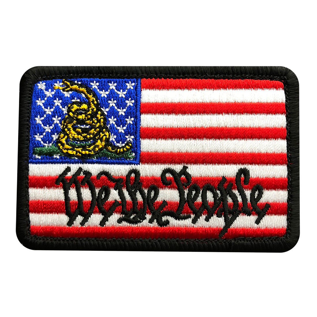 We The People USA Flag Gadsden iron on Sew on Patch (WTP1A)