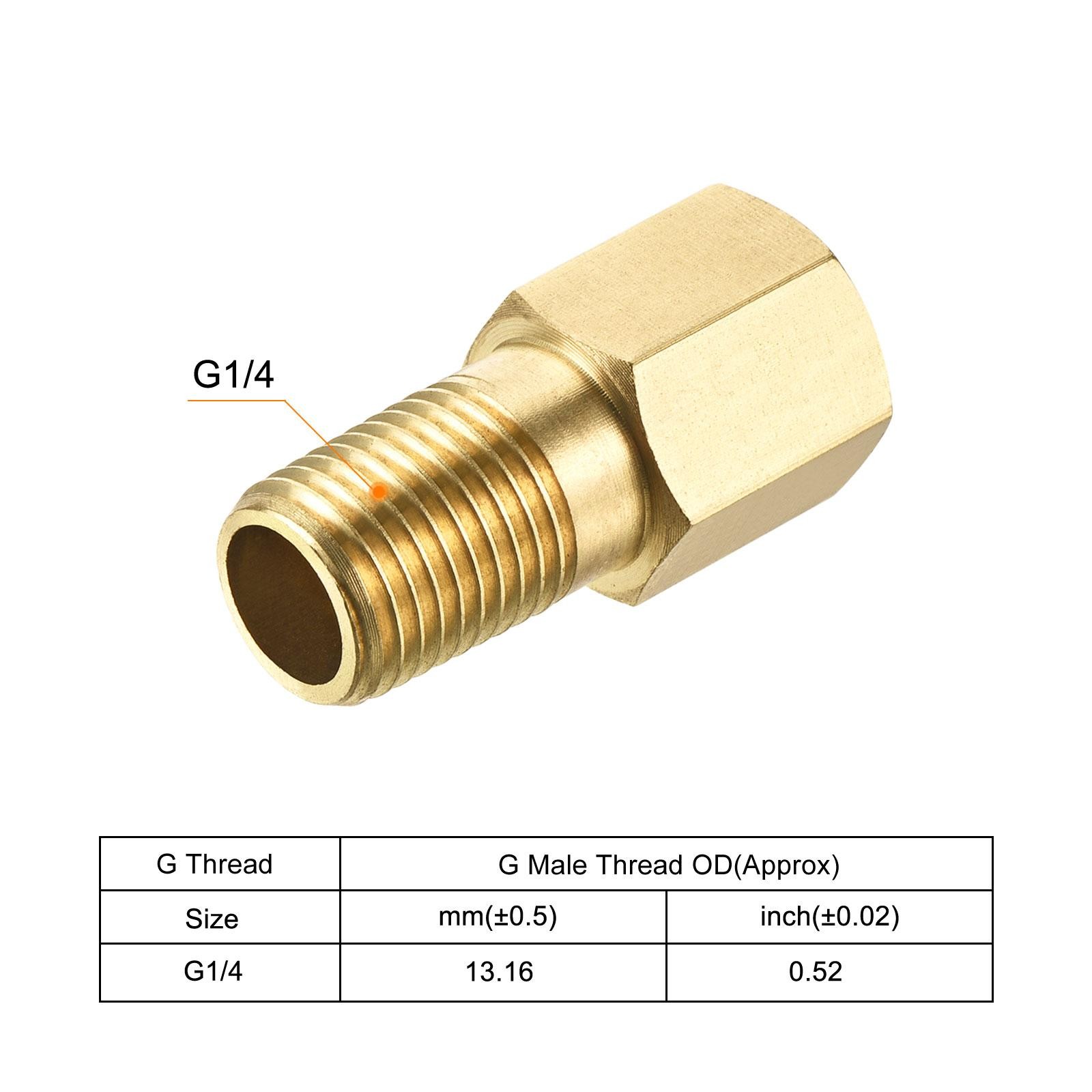 Brass Pipe Fitting G1/4 Adapter 35mm Extension Connector Hex Coupling