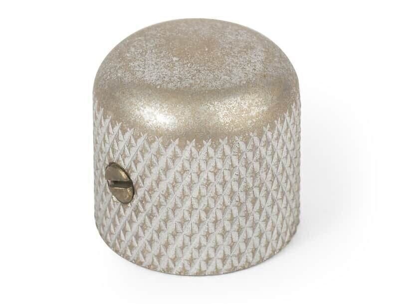 Golden Age Dome Knob, Relic Chrome, 1/4" shaft
