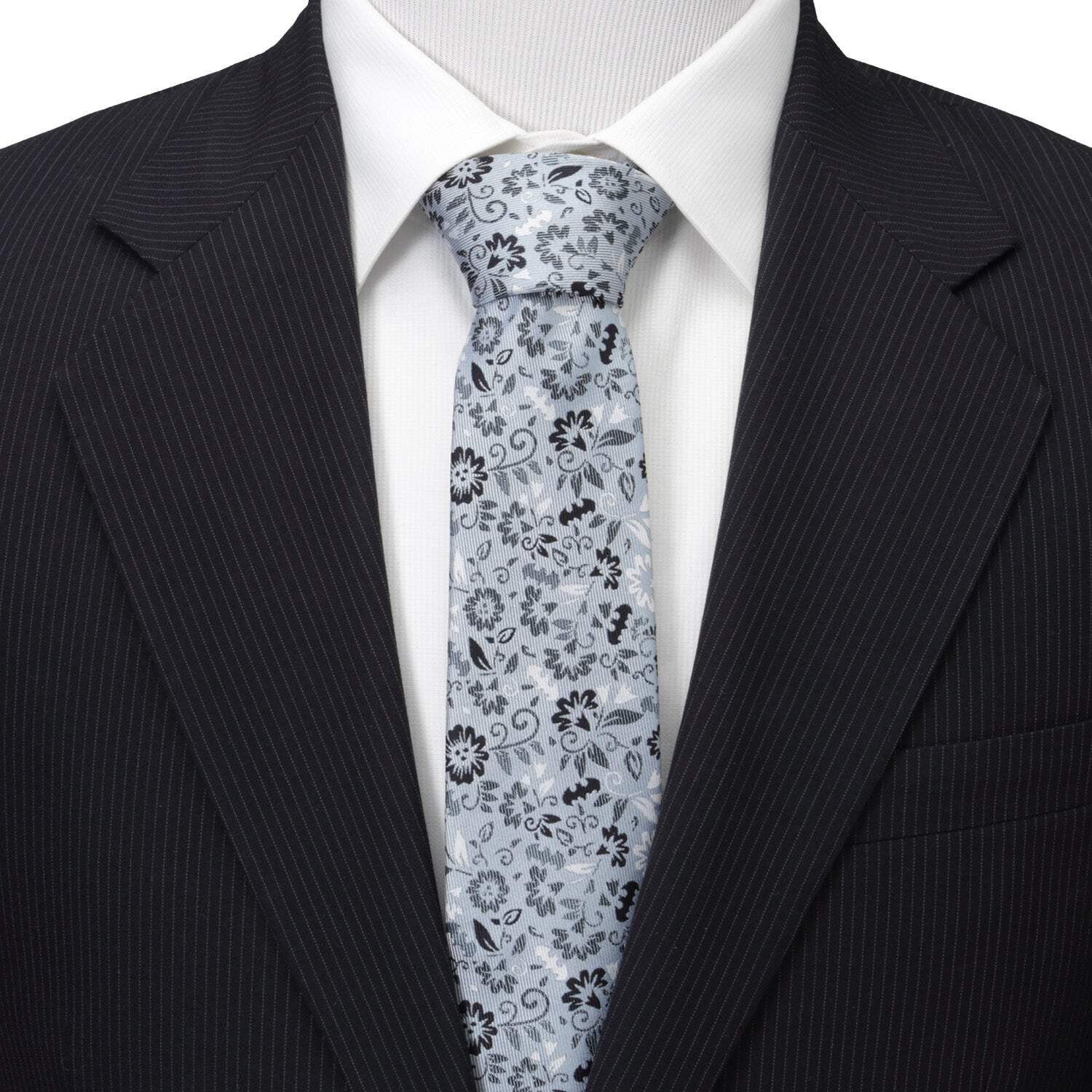 DC Batman Patterned Floral Blue Men's Tie