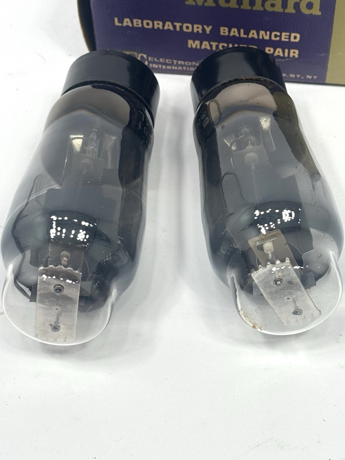 Mullard EL37 Matched Pair Vacuum Tubes Excellent Test G2U
