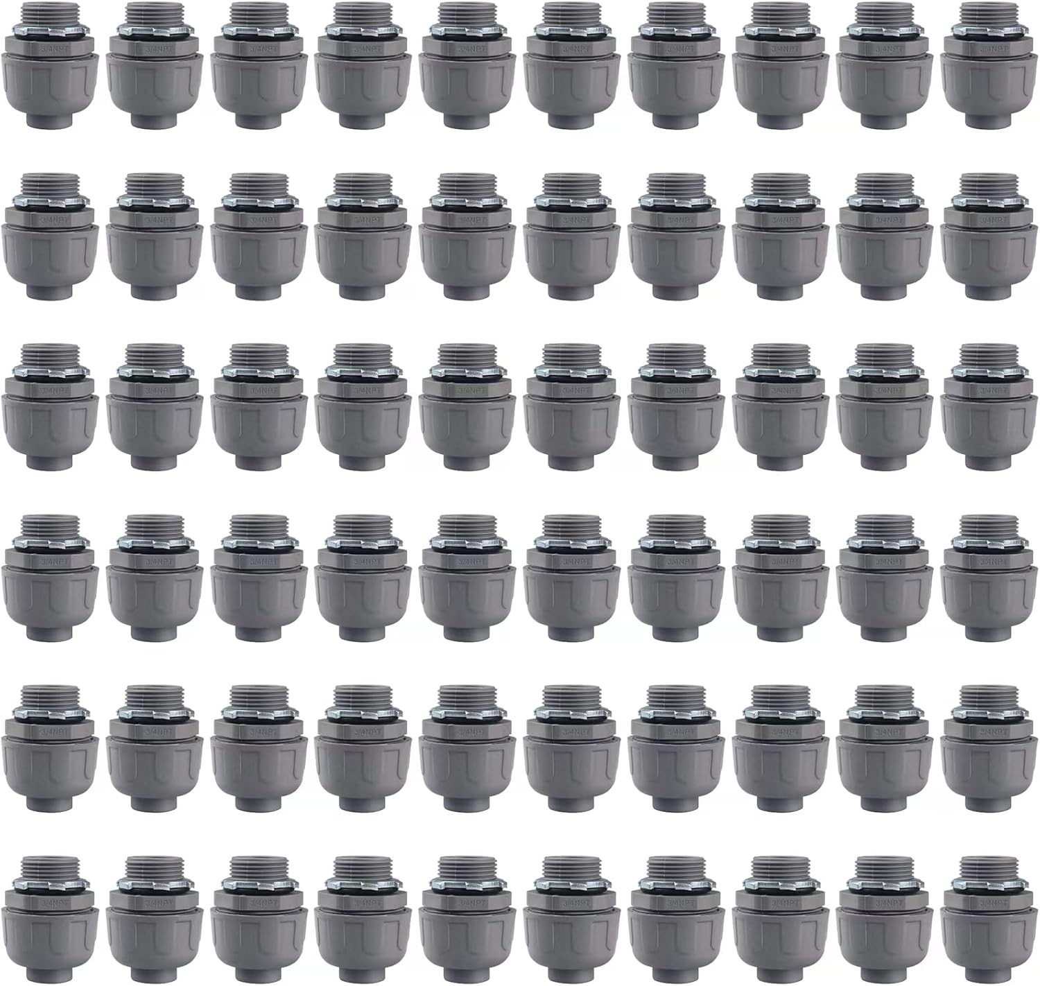 30PCS 3 4 Inch Liquid Tight PVC Conduit Connector Straight Fittings