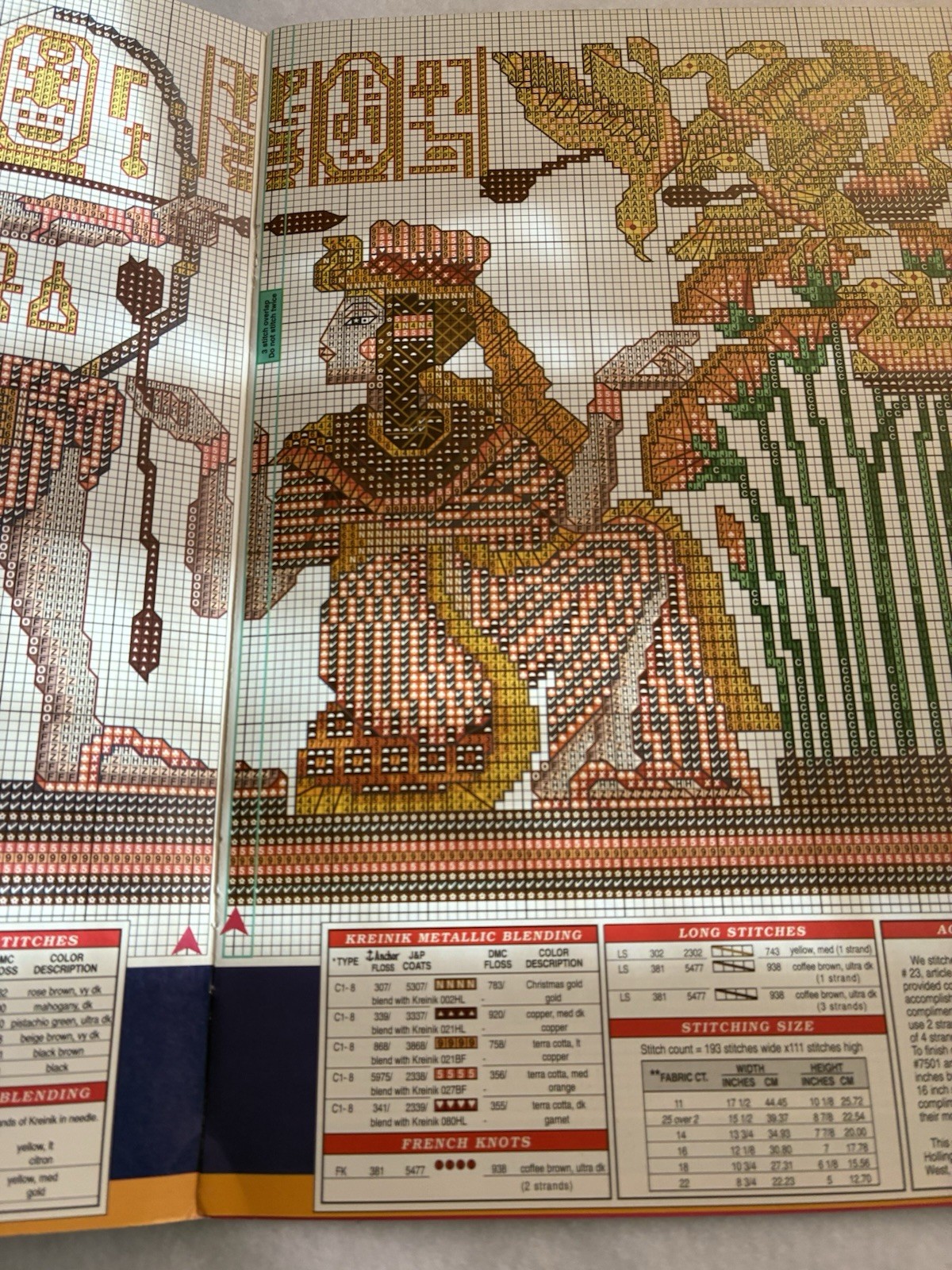 True Colors Cross Stitch Boy King Chart King Tut Color Coded Chart