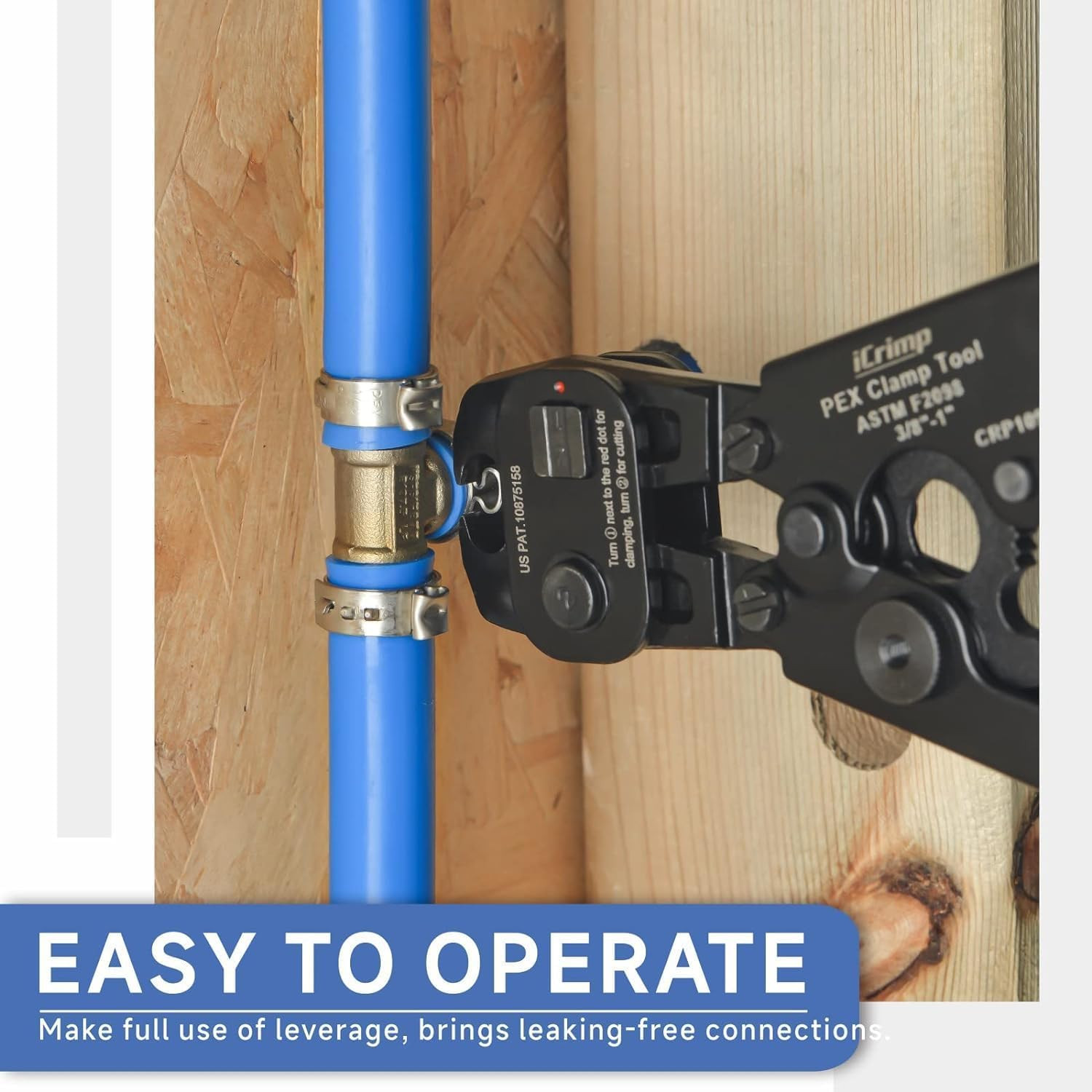 Ratchet PEX Cinch Tool with Clamp Removal Function and Pipe Cutter