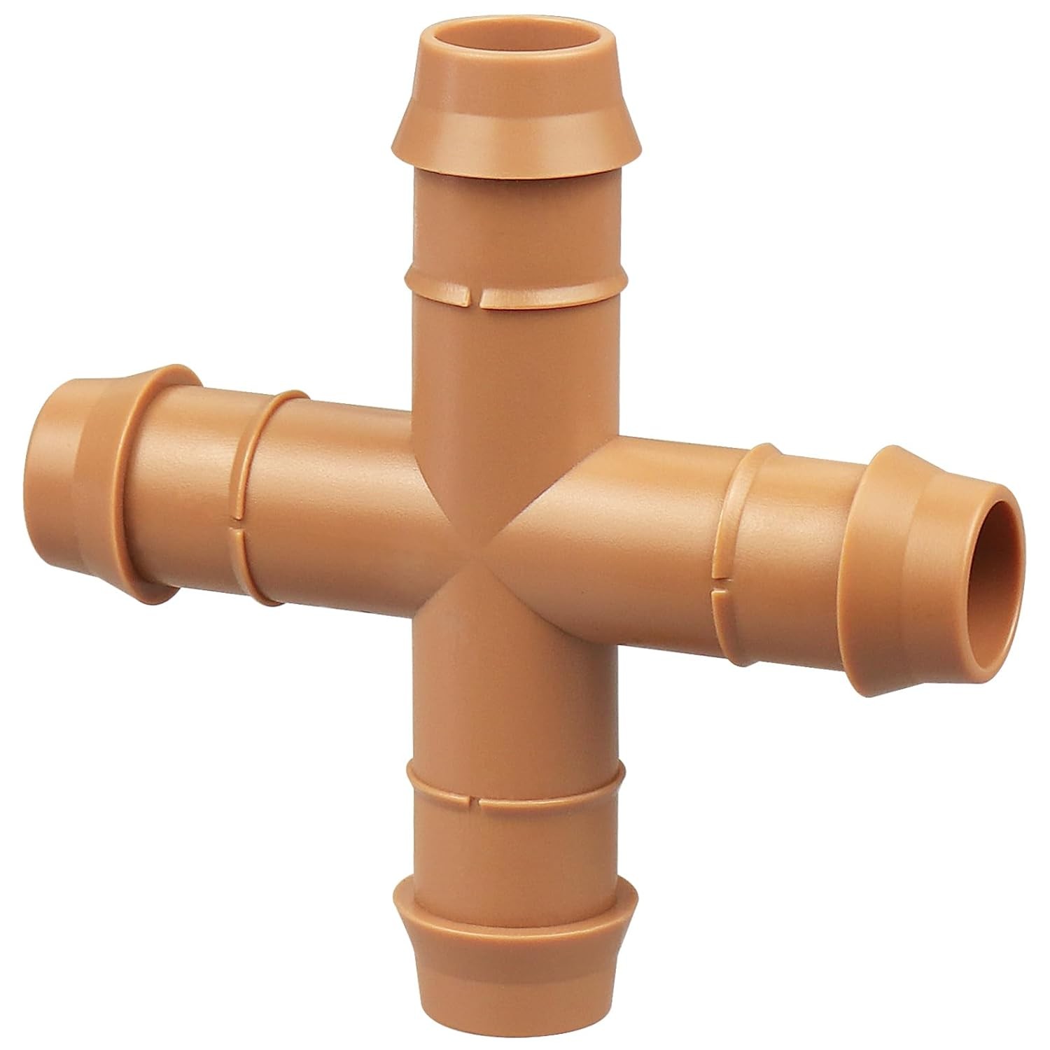 12 Pieces Drip Irrigation Barbed Cross Fittings： 1/2 Inch Cross-12P