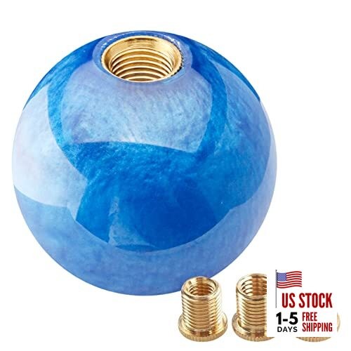 Round Ball Shift Knob Universal Marble Style Gear Shift Knob Marble Style-blue