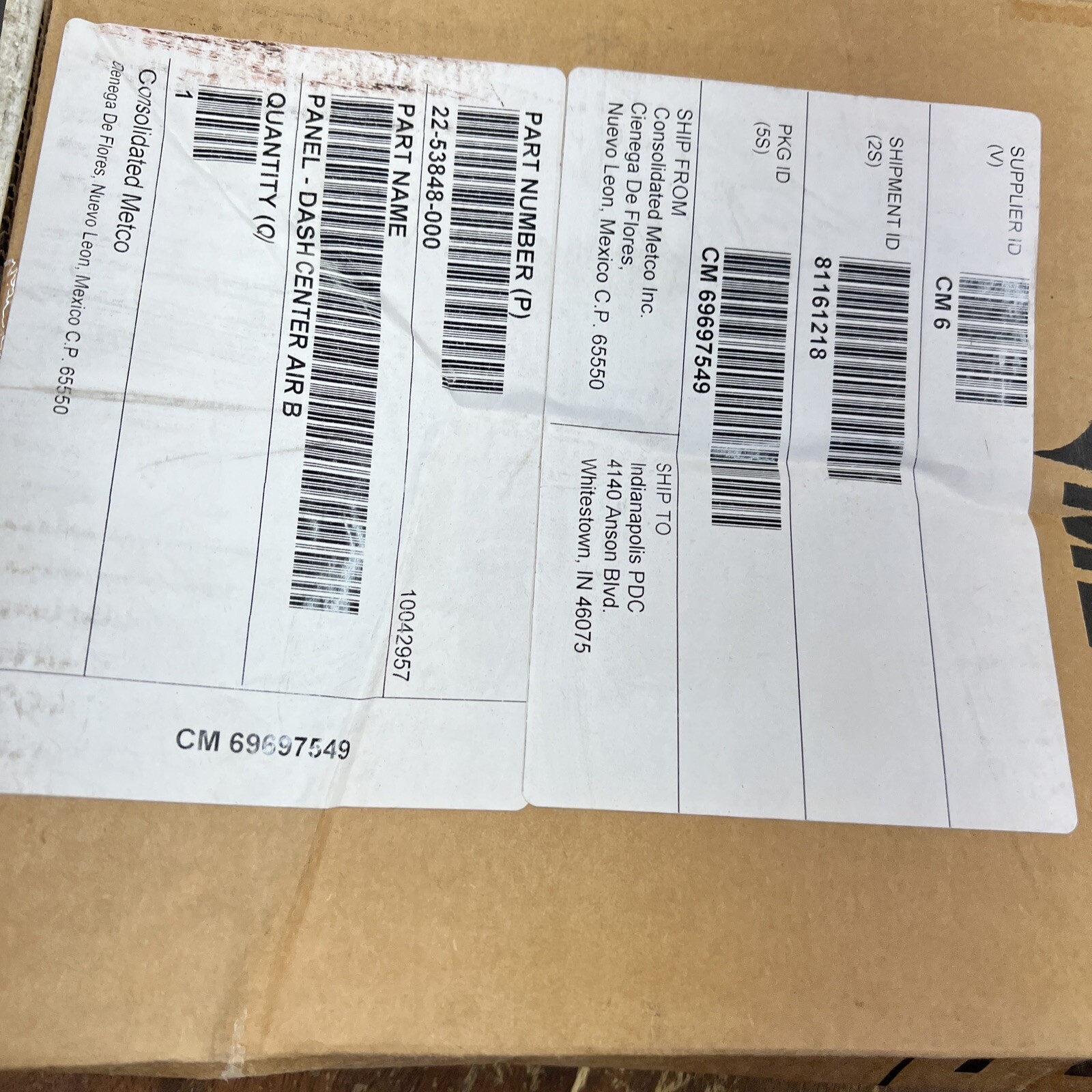 Freightliner Dash Panel P/N: 22-53848-000