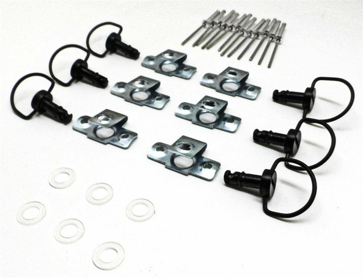 Fairing Quick Release Clip D-Ring Race Fasteners 1/4 Turn Dzus 17MM 10Pack Black