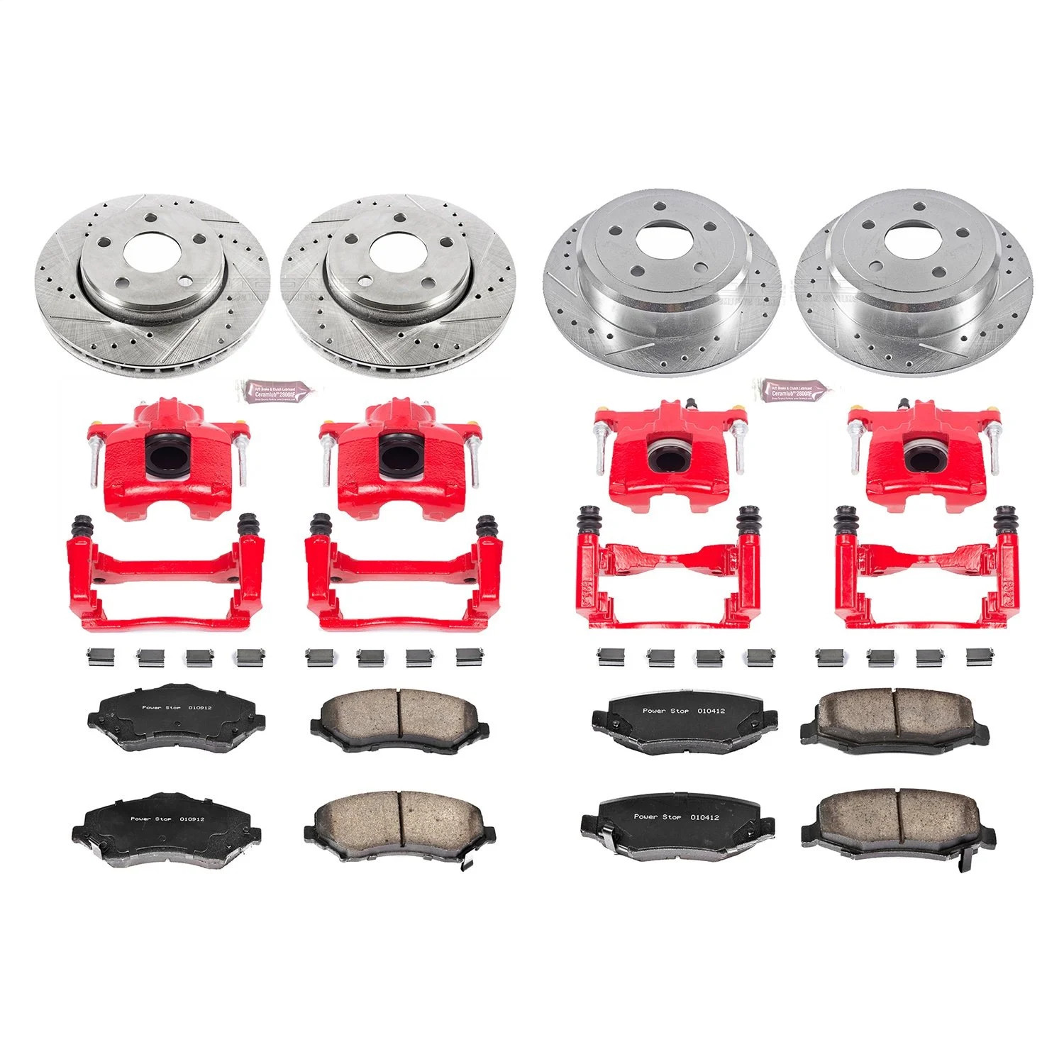 Power Stop KC2798 High Performance Brake Upgrade Kit Cross-Drilled and Slotted R