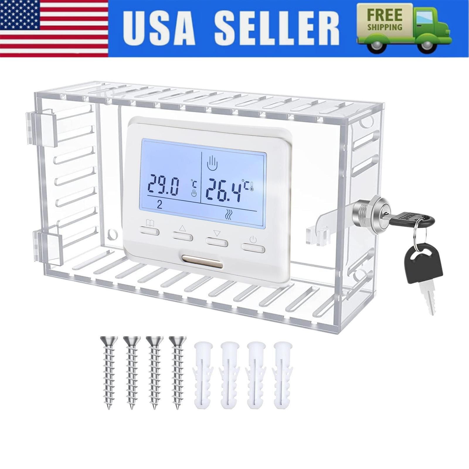 Combination Lock Thermostat Guard Box, Wall-Mounted AC Guard Lock Cover New