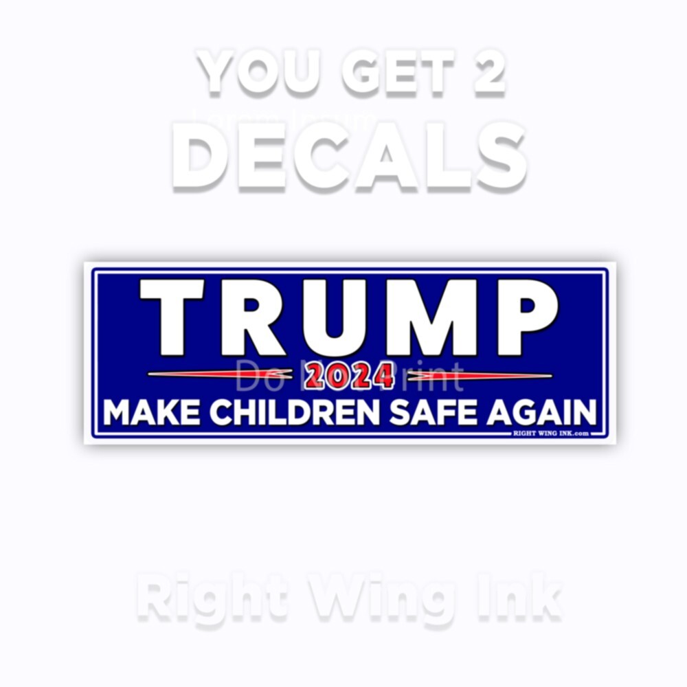 Trump 2024 President Save the Children Donald 2020 MAGA 9x3 Anti Biden 2 pack