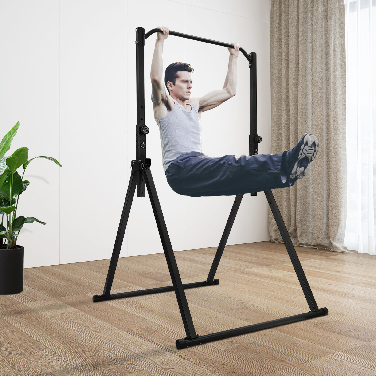 Triangular Pull Up Bar Adjustable Bar Strength Training Equipment for Home Gym