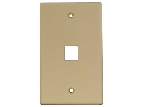 DataComm 20-3011-IV 1-Port Mid-Size Midi Keystone Wall Plates Ivory (Lot of 200)