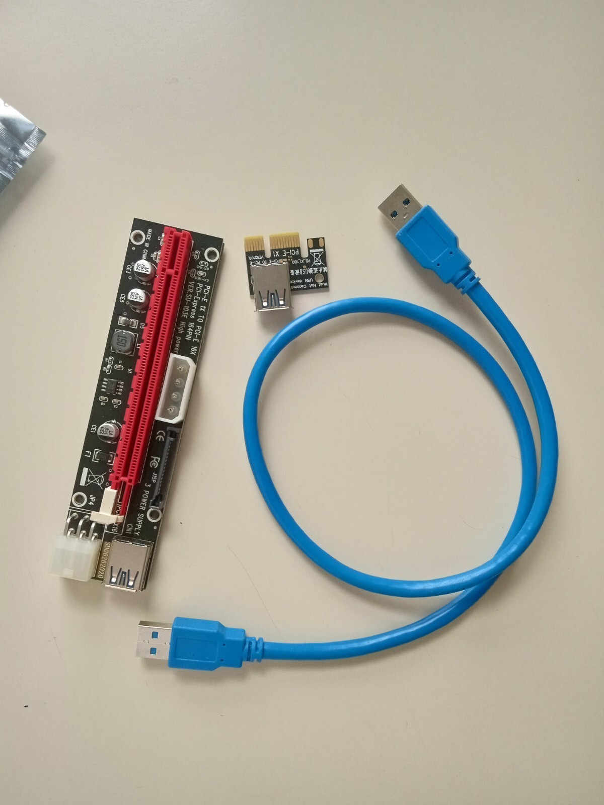 PCIe 1x to 16x PCI Express 164 pin GPU High Power For Bitcoin ETH Mining Adapter