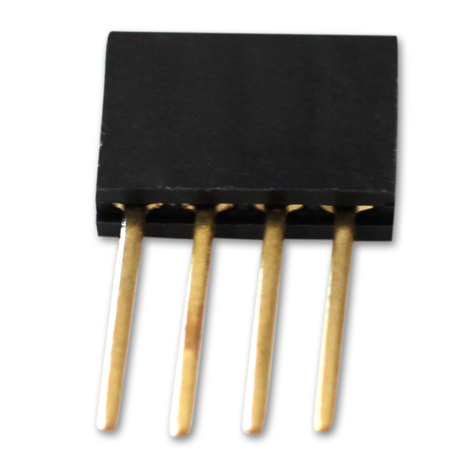 4 Pin Header Single Row Stackable Socket Connector Female 11mm 2.54mm 5PCS