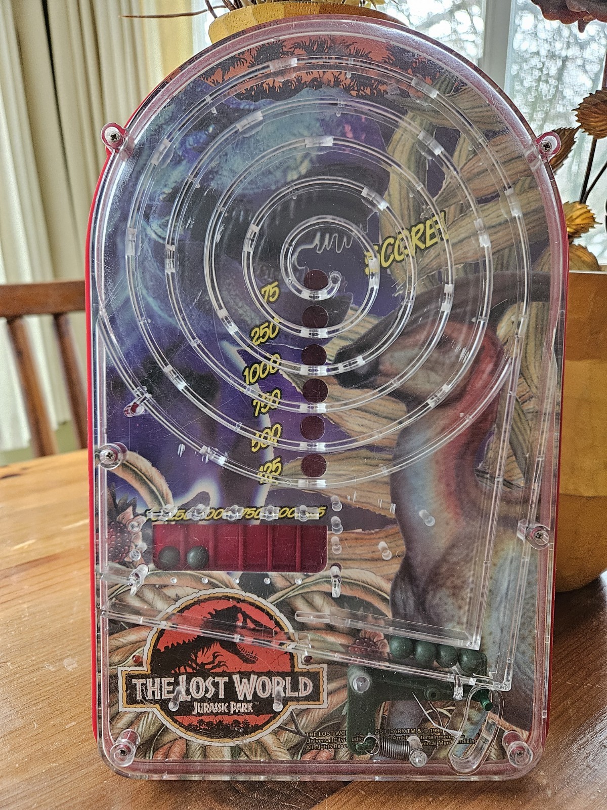 1996 Jurassic Park The Lost World Electronic Roaring Pinball Game Toy Tested