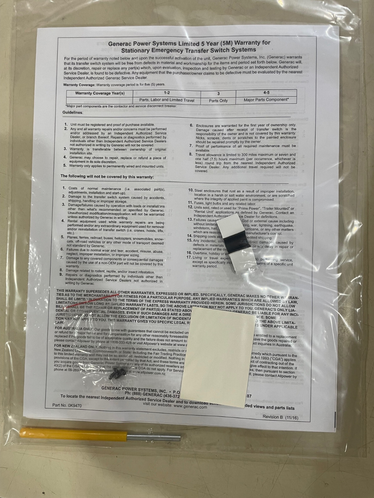 Generac CXSW200A3 200 Amp Automatic Transfer Switch