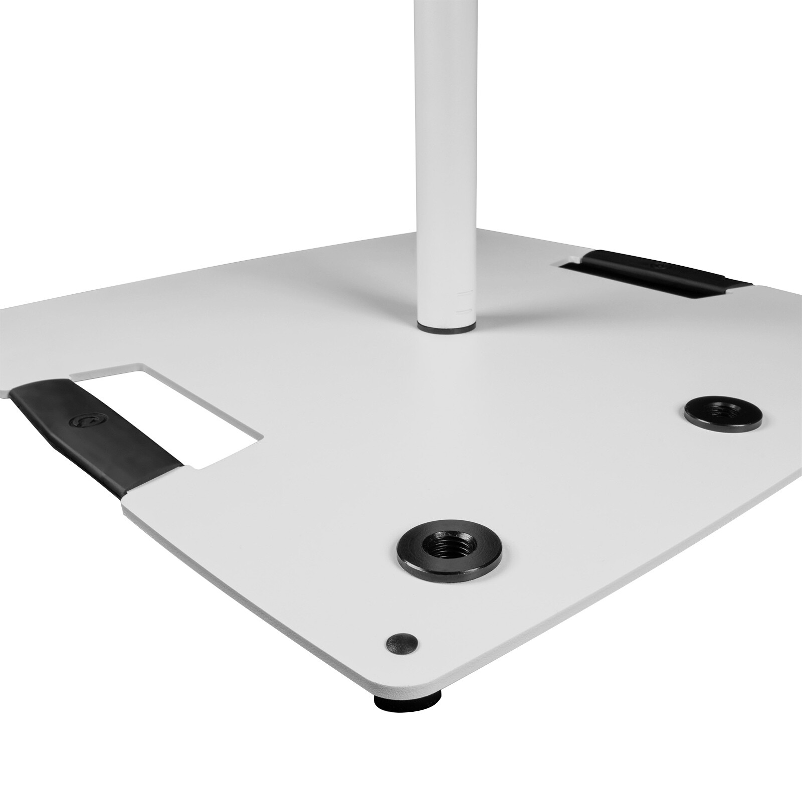Gravity GLS431W Lighting Stand with Square Steel Base in White