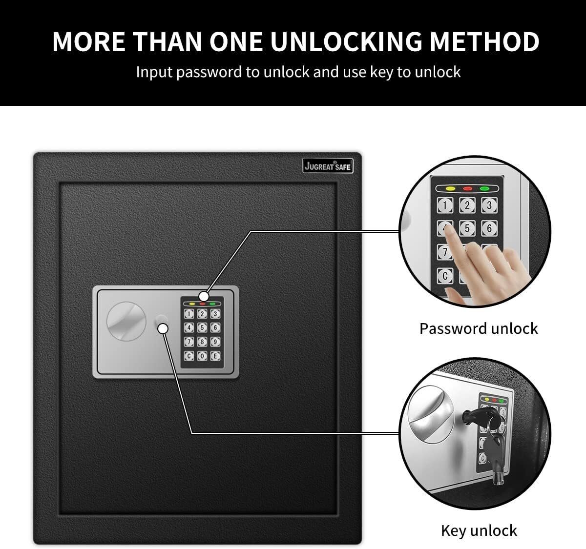 80 Keys Cabinet W/ Sensor Light Electronic Key Safe Pin Code Keyless Storage Box