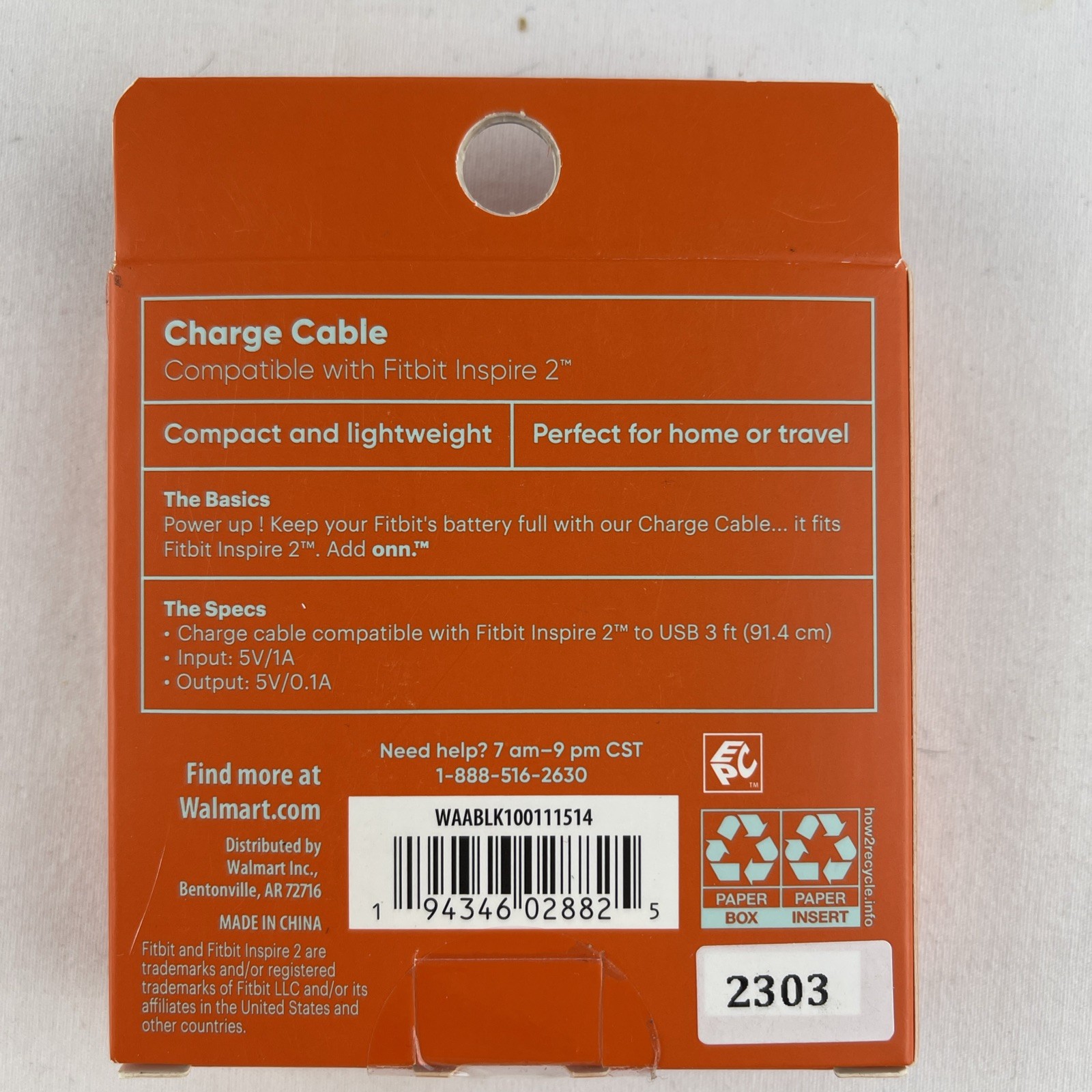 ONN Charging Cable Compatible With Fitbit Charge 5 & Fitbit Luxe