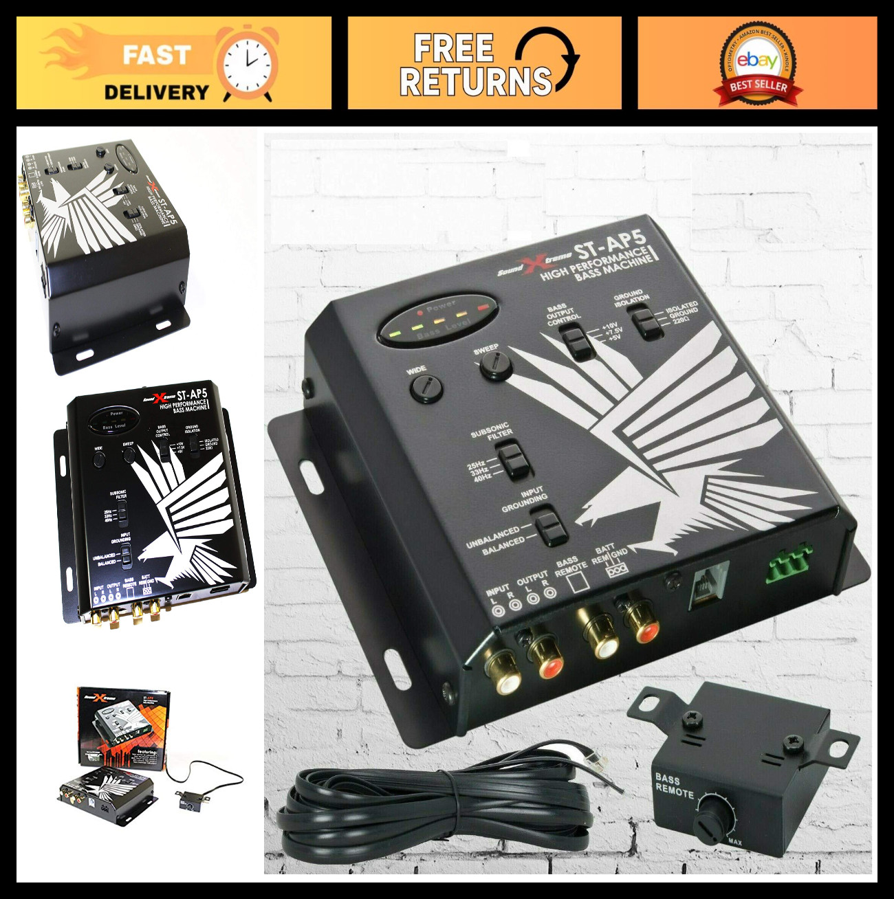 Digital Bass Control Machine - Bass Maximizer & Restoration Processor w/ Remote