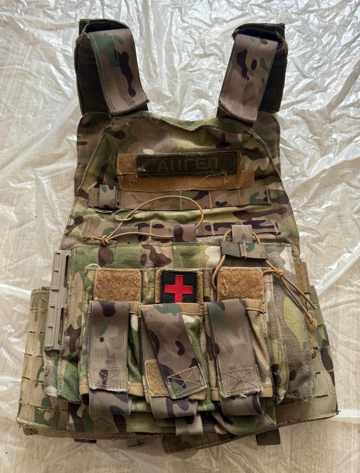 Original Russian Army Medic Soldier Military Plate Carrier Vest Patch Multicam