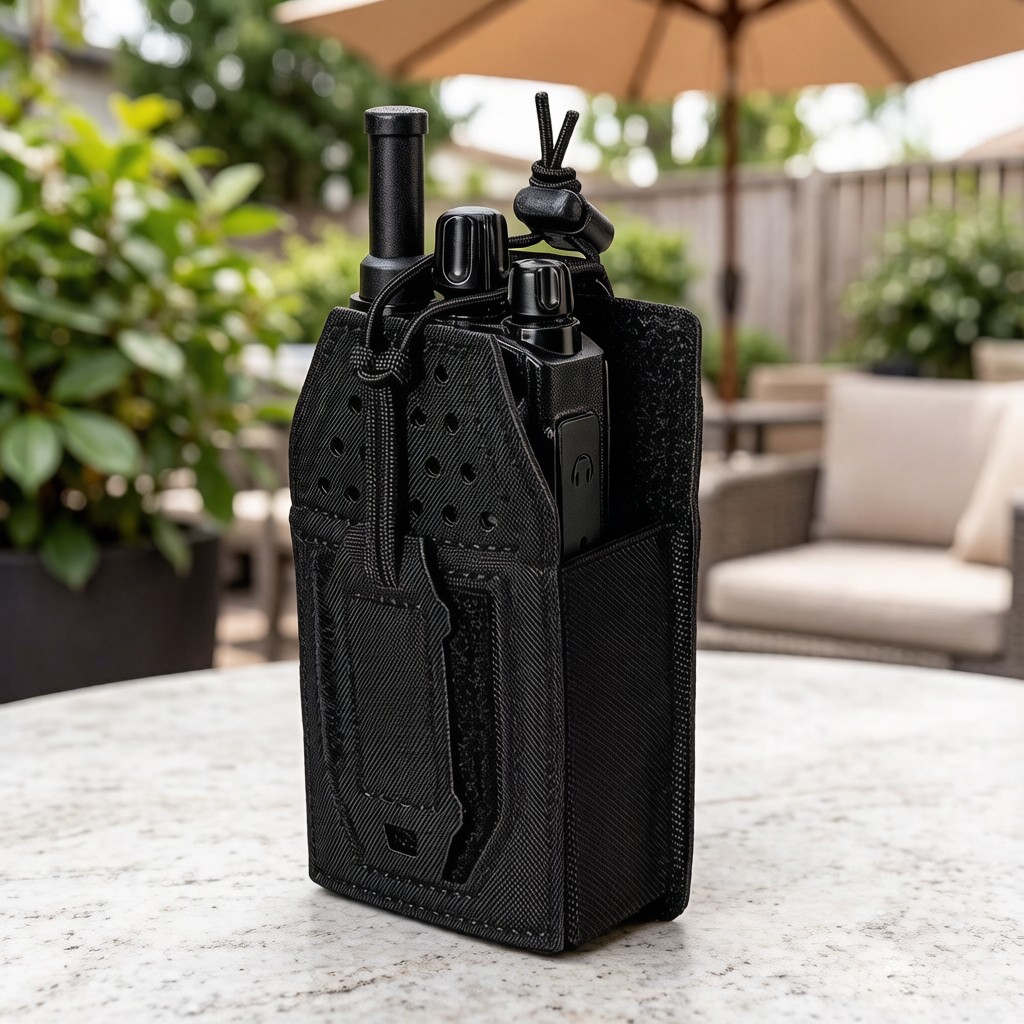 Molle Radio Pouch Holster Heavy Duty Nylon for Universal Two Ways Walkie Talkie