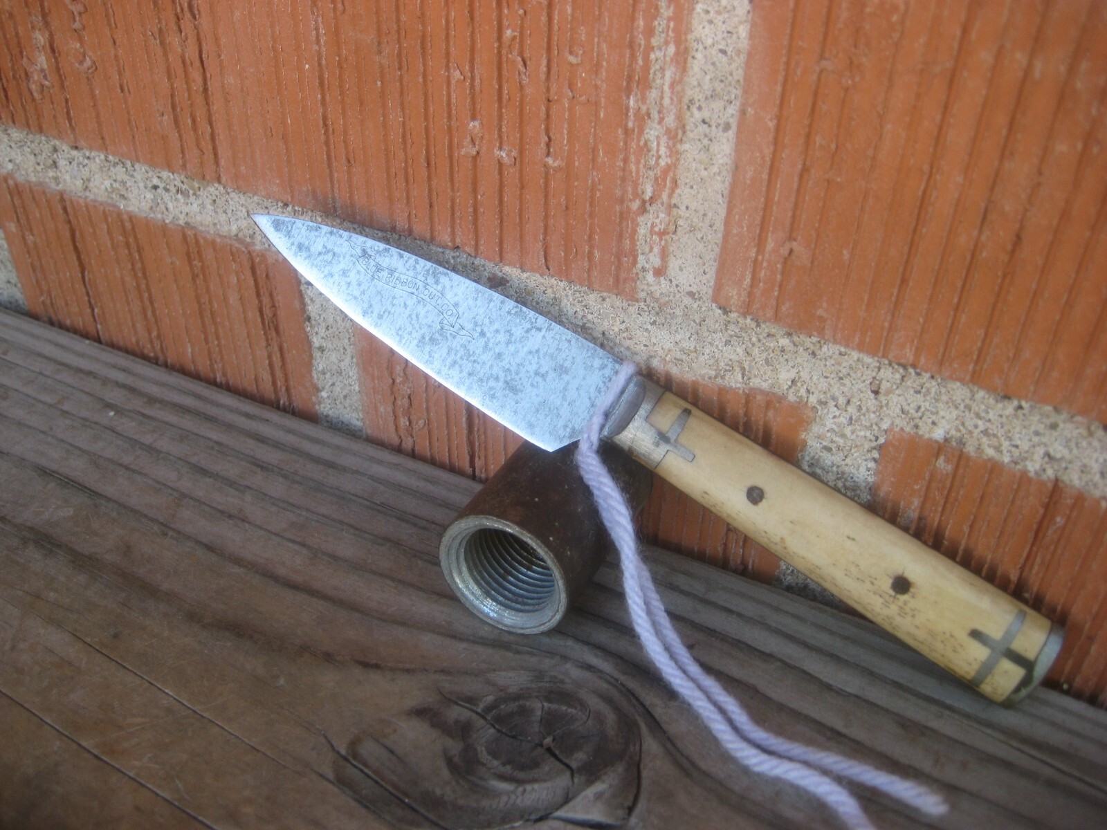 1900s Vintage 3" Blade * BLUE RIBBON CUTLERY COMPANY * Carbon Paring Knife USA