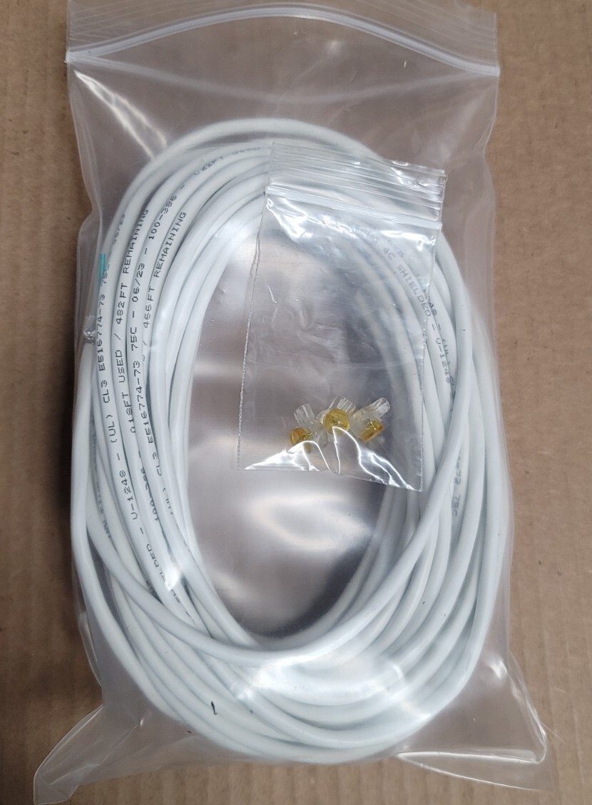 AMR/AMI/Touch Read Meter Reading Cable, Copper 3-Wire,22AWG shielded, 15' Coil,