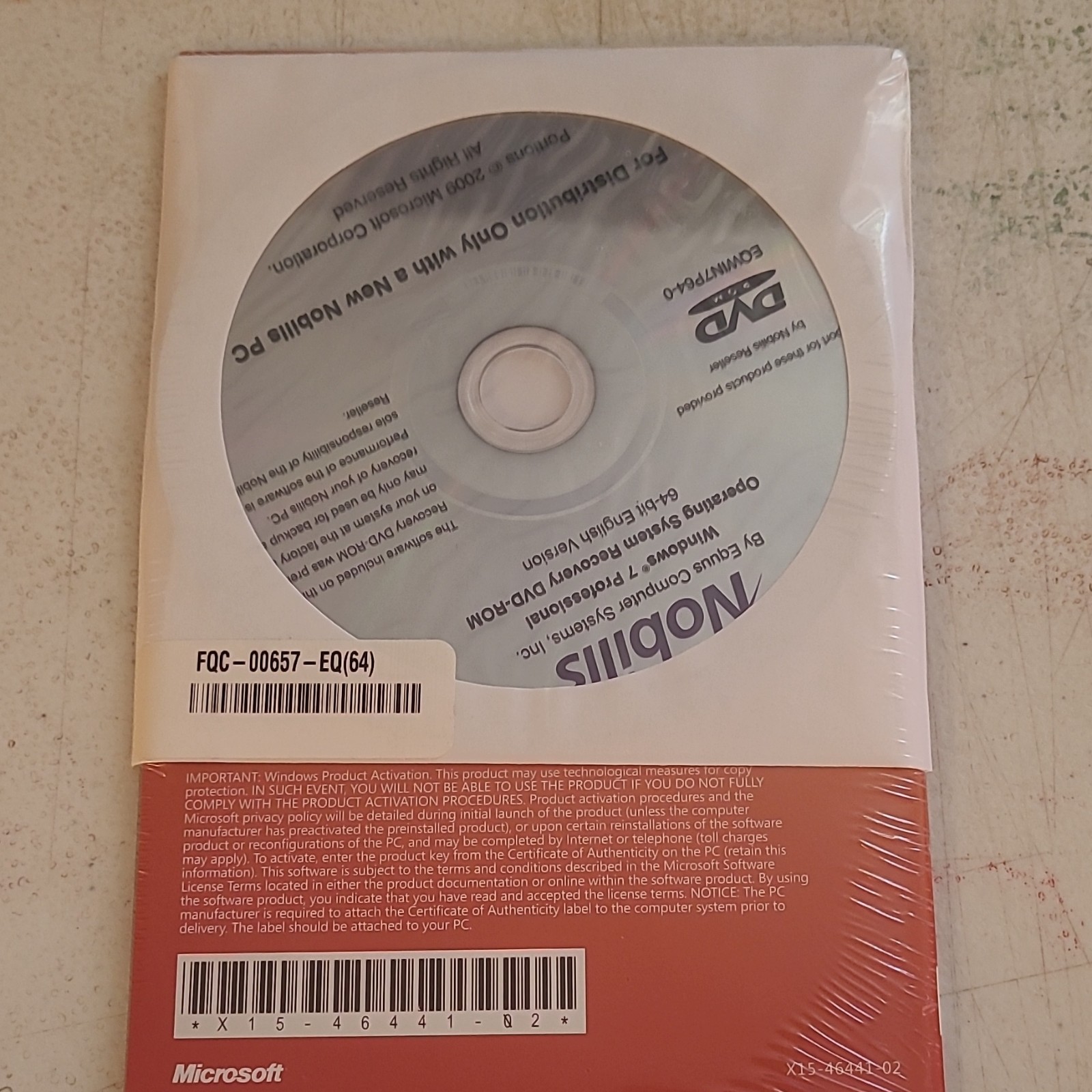 Microsoft Windows 7 Professional DVD English OS Software, 1 Device