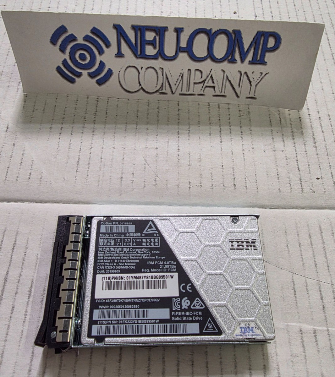 IBM 2076-ADS1 9848-AHS1 2078-AES1 4.8TB NVMe FCM1 Flash Drive 01YM582 01YM482