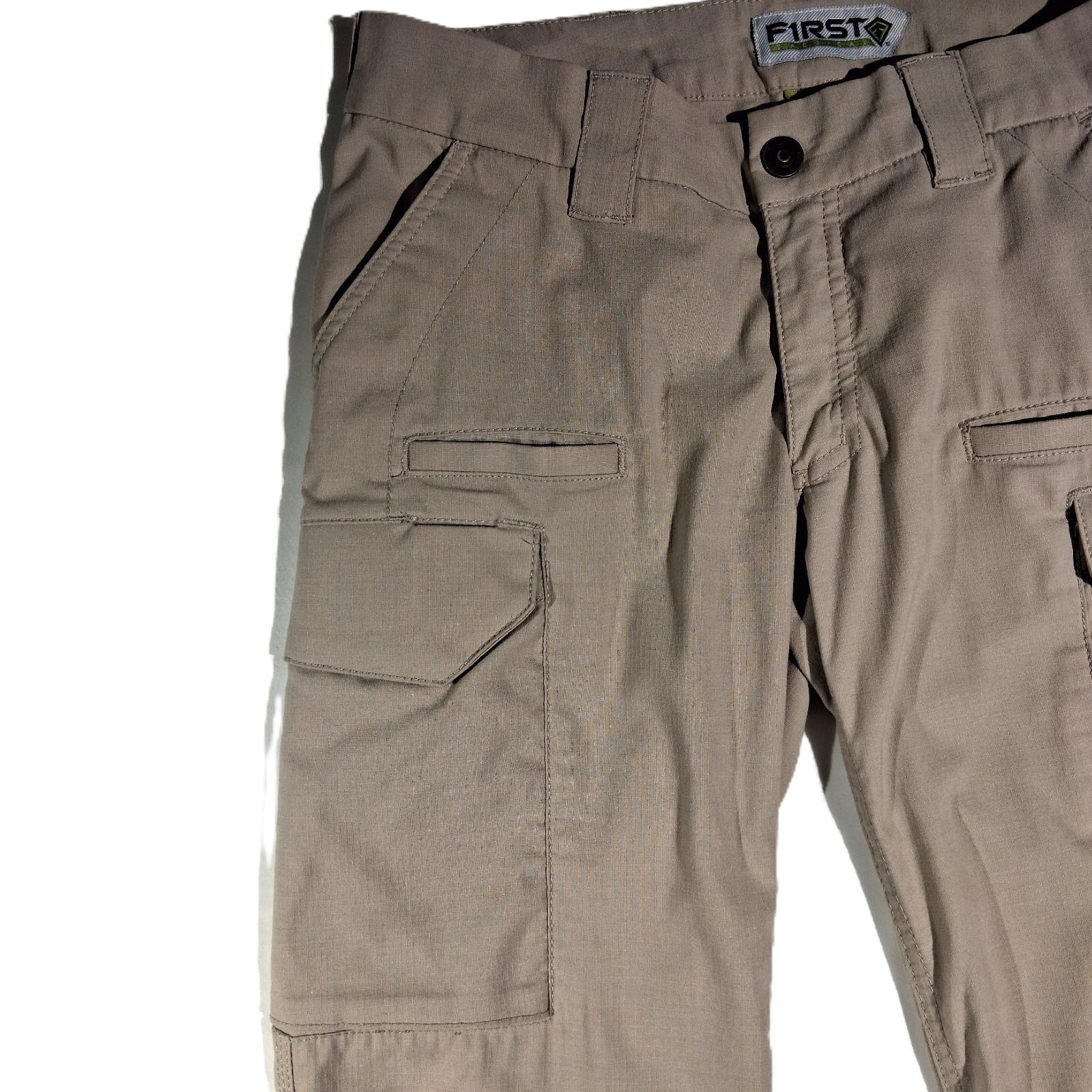 FIRST TACTICAL PANTS wms 8 Tall Defender-124002 Tan Pockets Double Knee EUC
