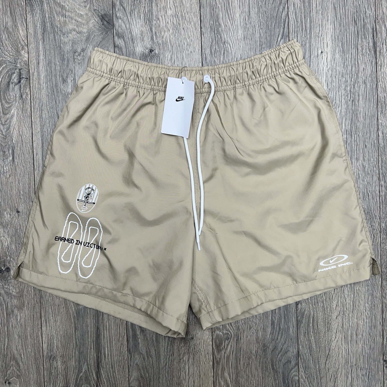 Nike Flow Shorts Size XL Mens Khaki Brown Club Victory Lifestyle $60