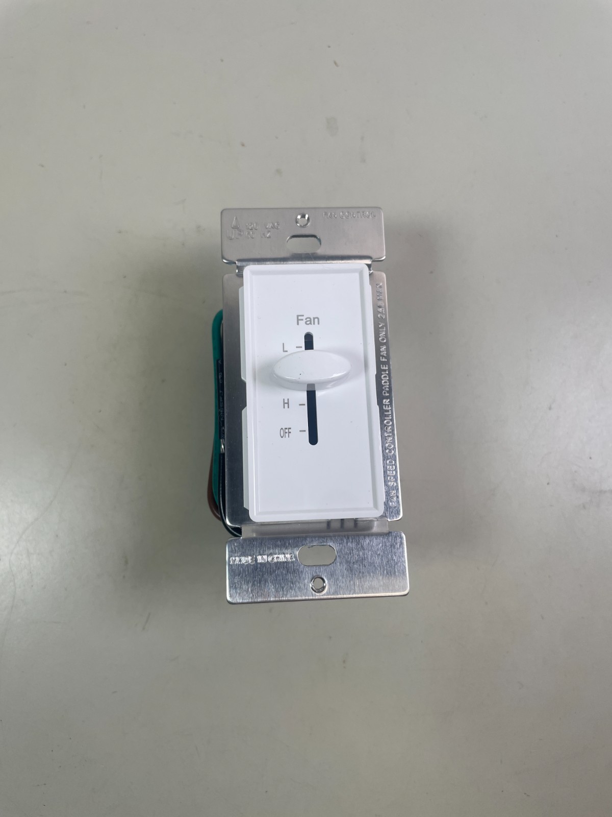 Enerlites White 3-Speed Fan Control 2.5A 120V Single-Pole (17000-F3)