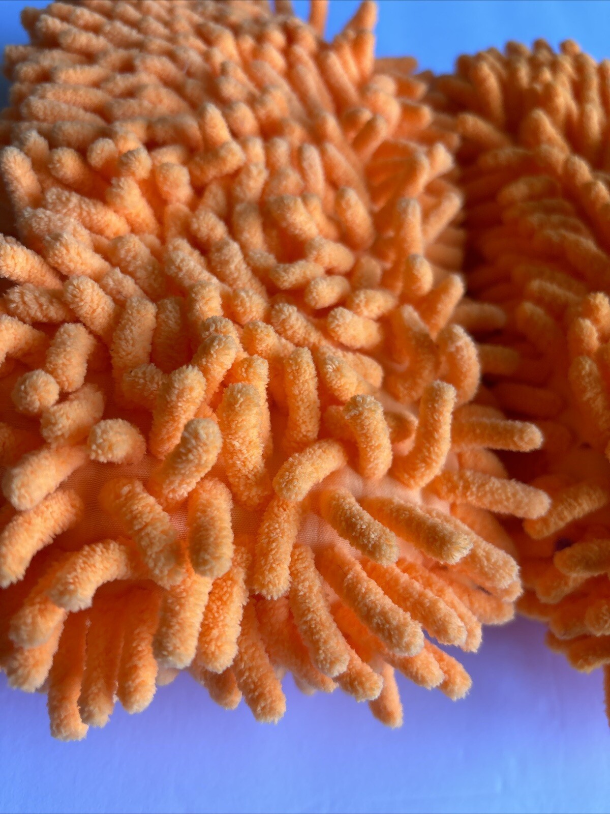 2-pcs Orange Car Wash Washing Microfiber Chenille Mitt Auto Cleaning Glove Dust