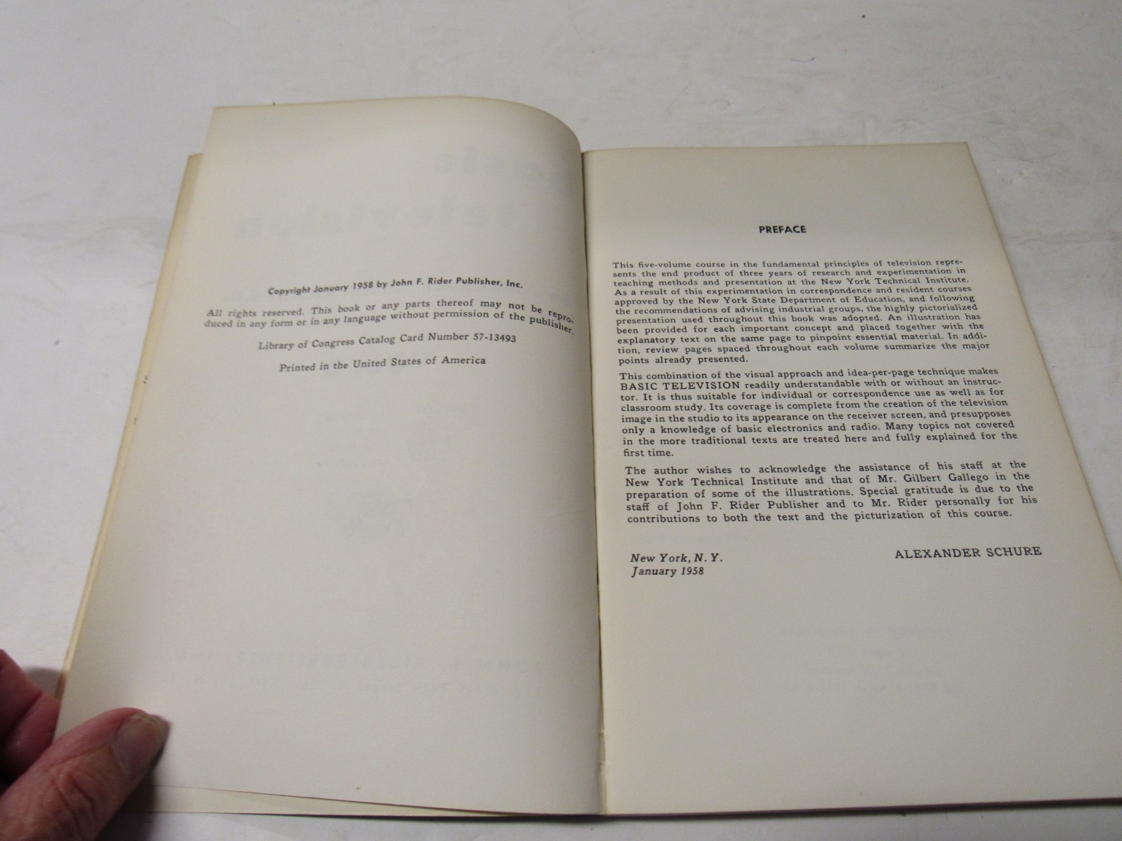 Basic Television Vol 3 A. Schure Rider Publication c 1958