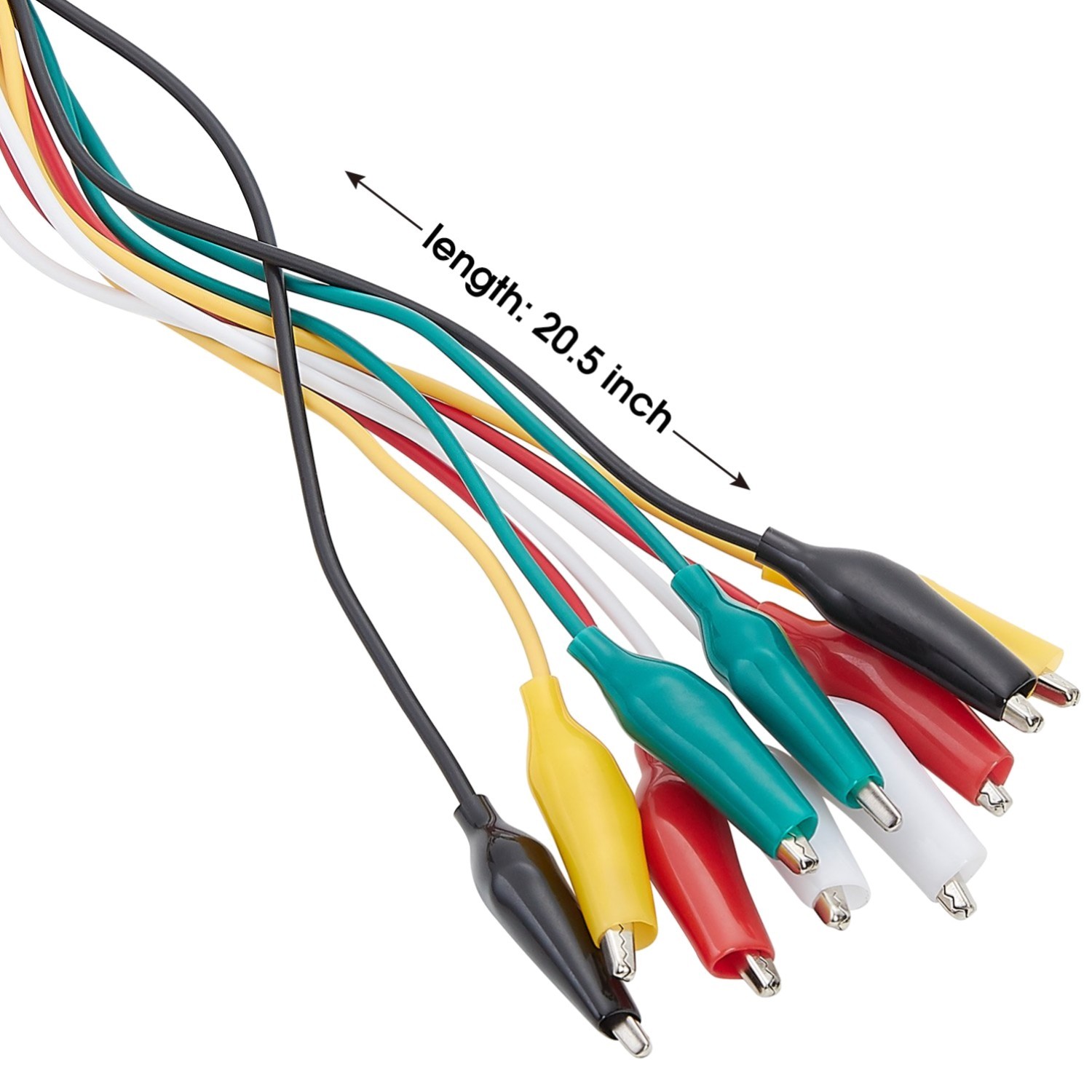WG-026 10 Pieces and 5 Colors  Lead Set & Alligator Clips,20.5 inches / 22 AW...