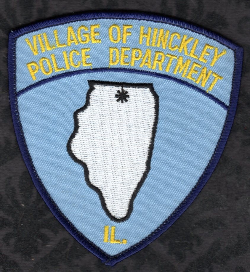 Vintage Hinckley Illinois Police Shoulder Patch  ***Guarantee 100% Authentic***