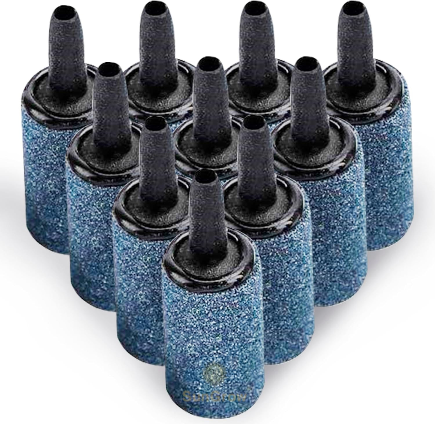 10-Pack Air Stone Bubble Cylinder for Aquarium Air Pump, 1 Inch Fish Tank Air Di