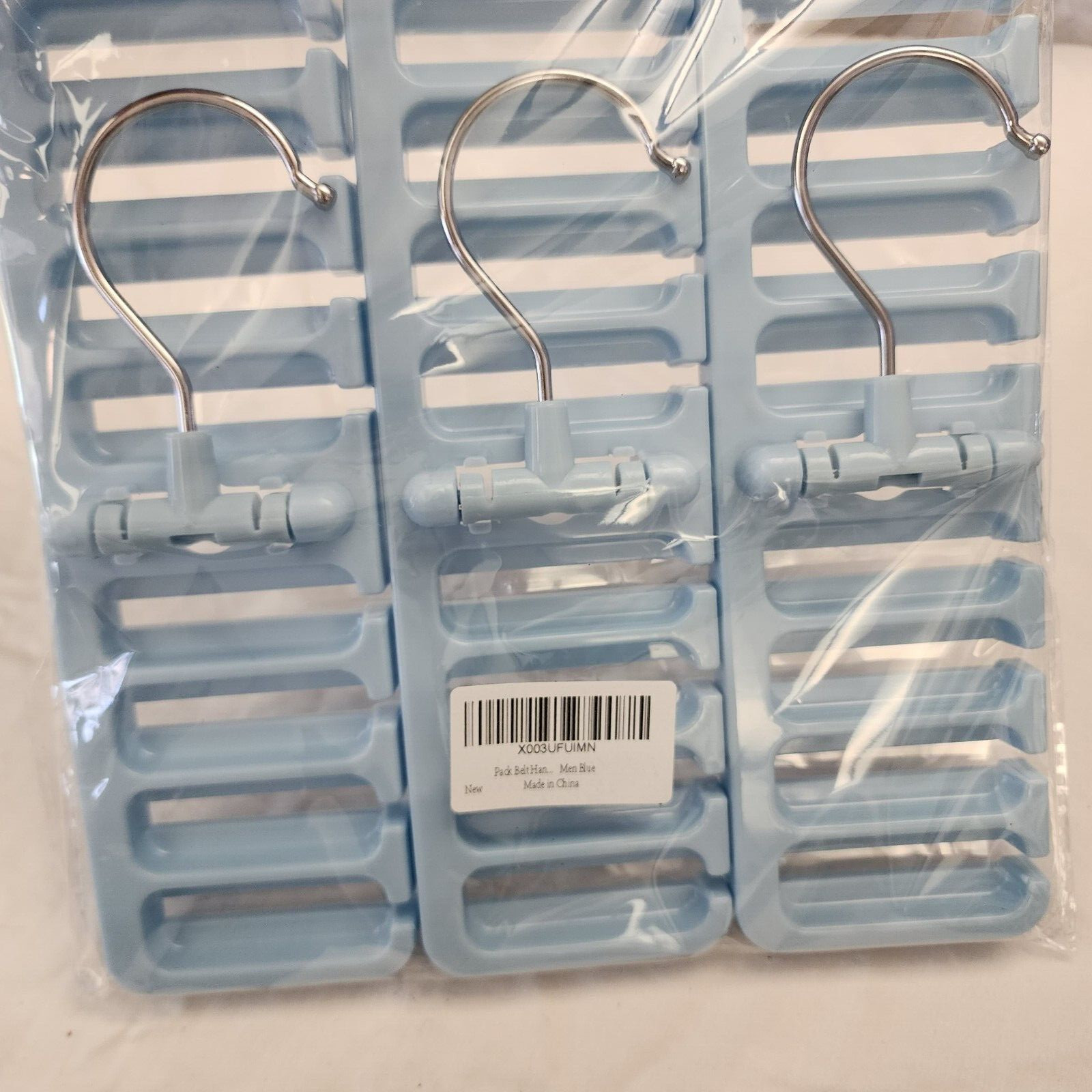 24 Belt Hanger Organizer, Necktie Holder Multi-function Rack Organizer, Blue
