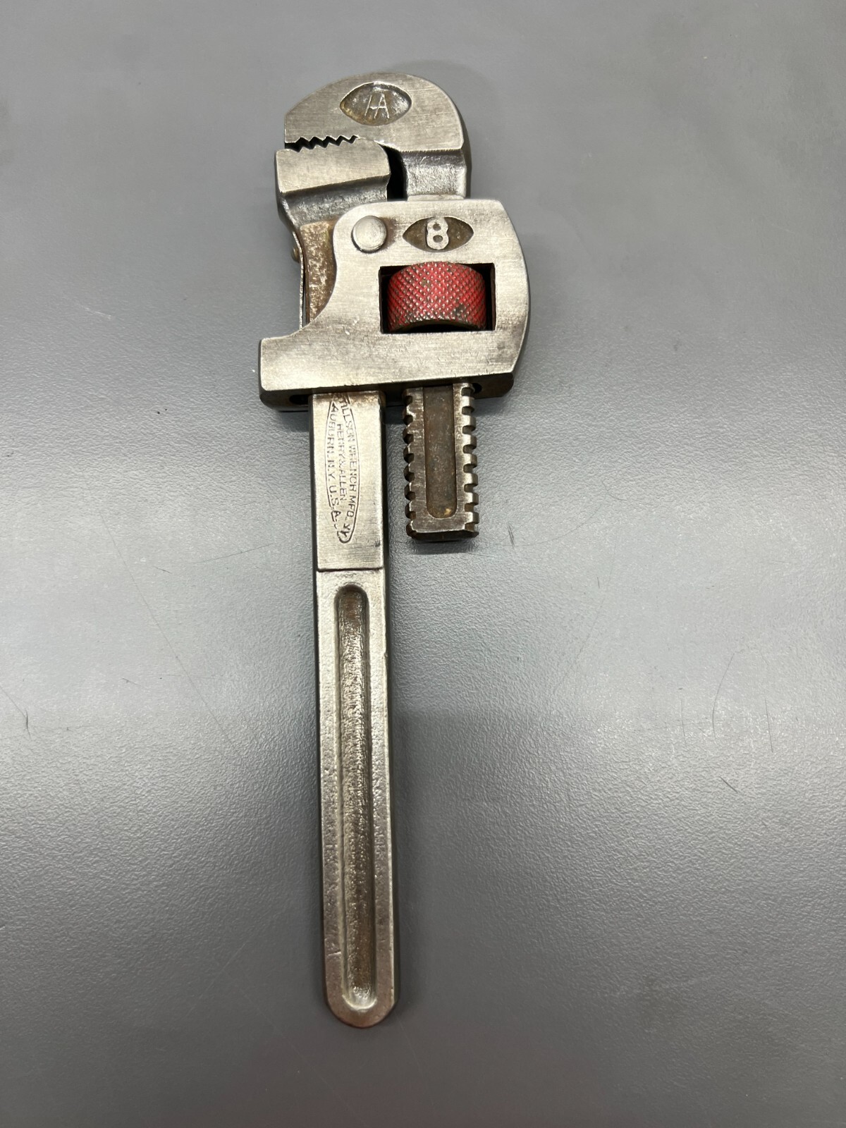 (J) VINTAGE HENRY & ALLEN STILLSON 8” PIPE PLUMBING MONKEY WRENCH - EXC - USA