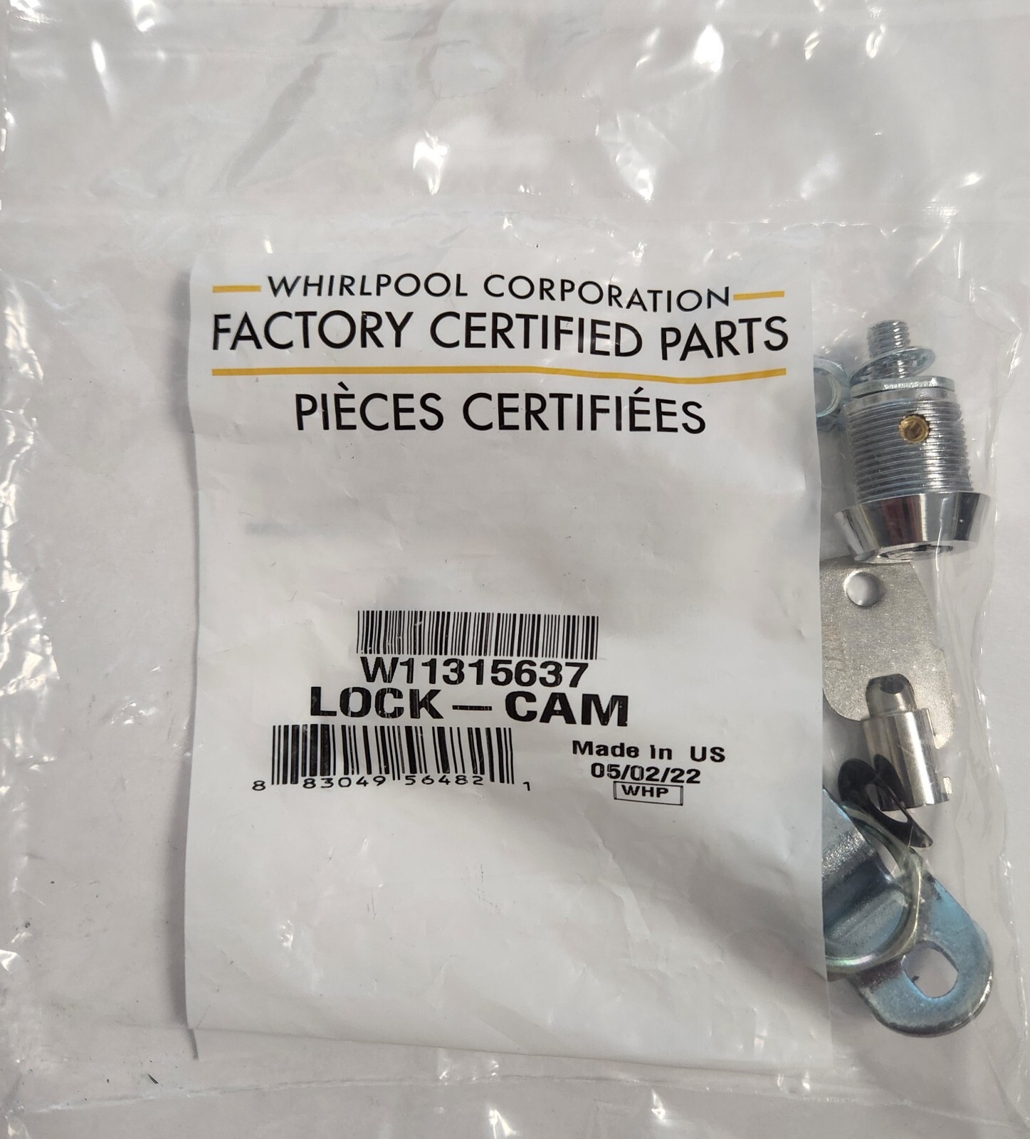 New Genuine OEM Whirlpool Washer Commercial Laundry Lock and Key W11315637