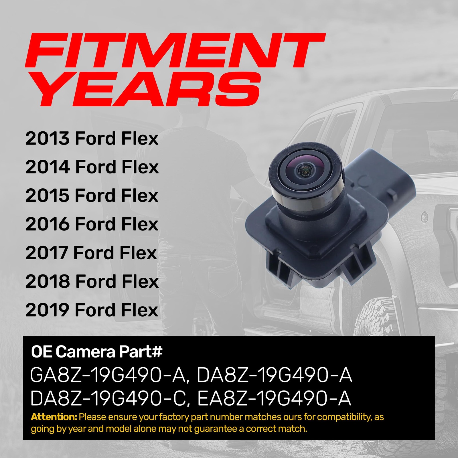 Master Tailgaters Replacement for Ford Flex (2013-2019) Backup Camera OE...