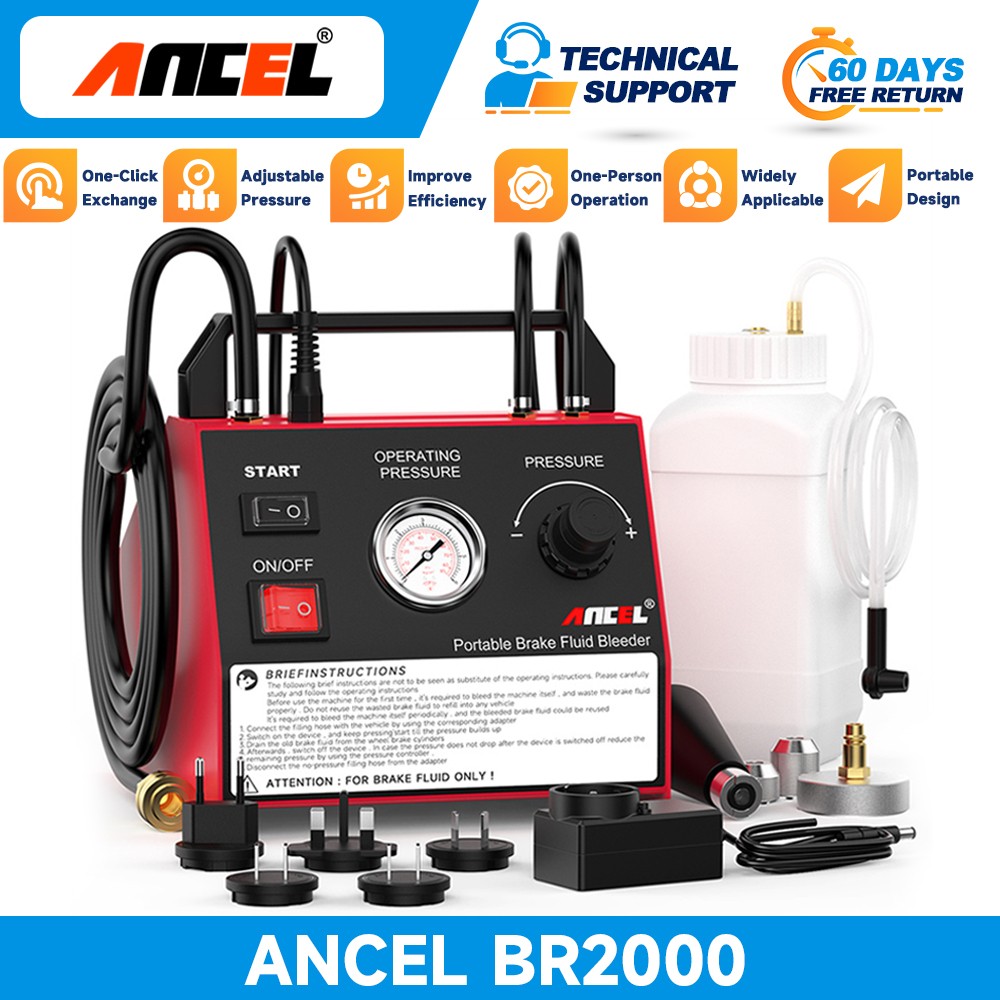 ANCEL  Brake Fluid Bleeder Machine Vaccum Oil Exchange Change Pressure Pump Tool
