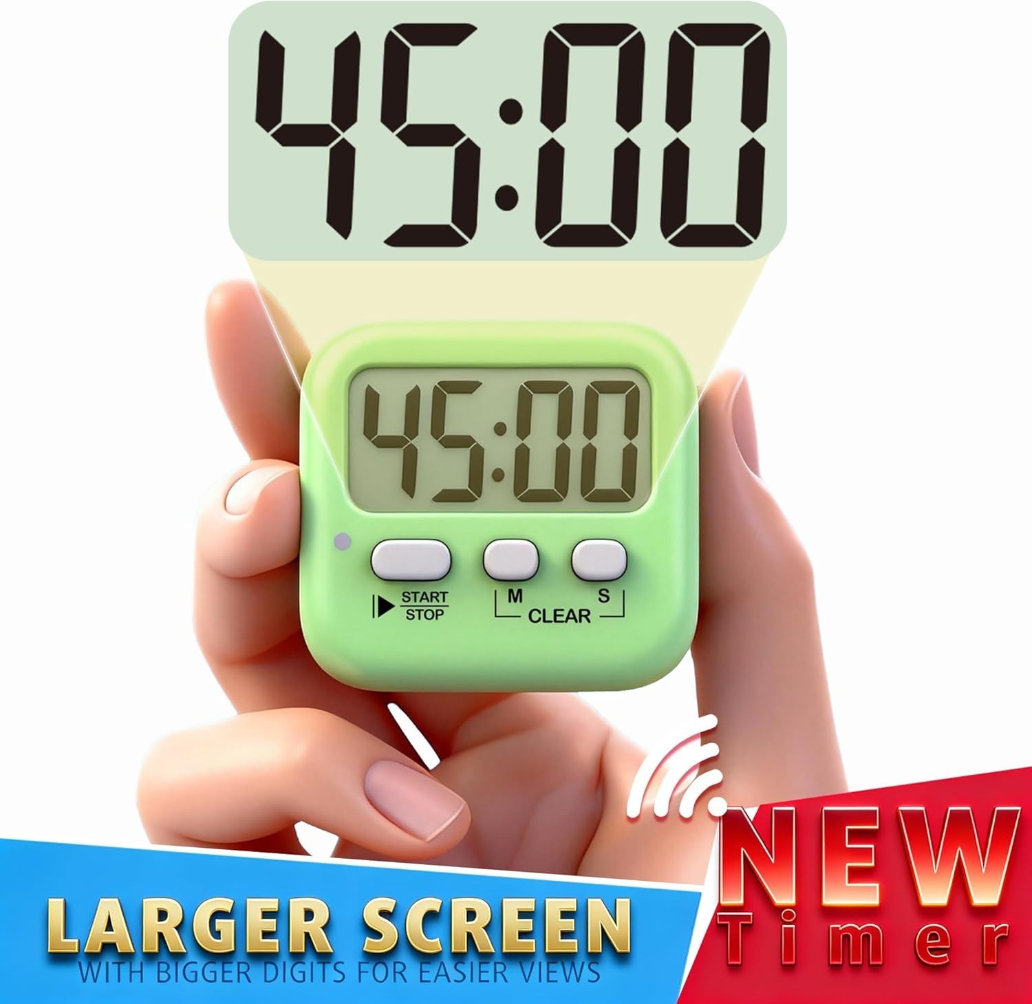 2 Pack Digital Timer for Kids, Magnetic Countdown Kitchen Timers for Cooking,...