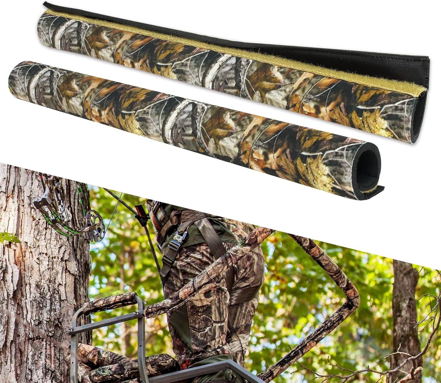 Tree Stand Rail Pads Neoprene Waterproof Treestand Rail Covers Camo Tree Stand