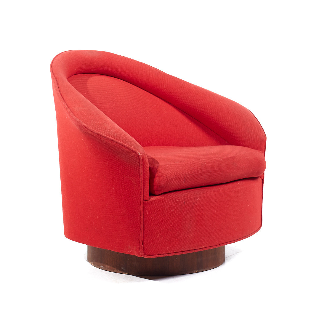 Adrian Pearsall for Craft Associates Mid Century Swivel Lounge Chair