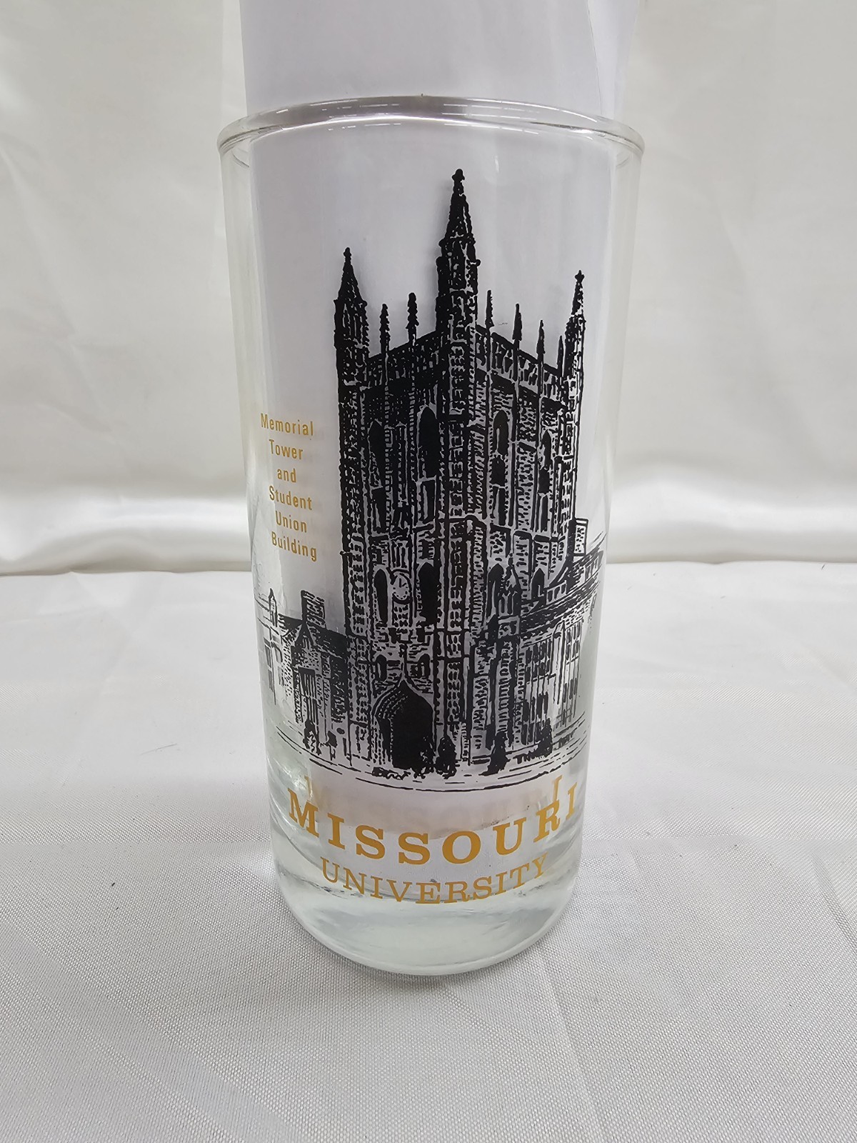 Vintage Missouri University Mizzou Tigers Tumbler Glass 1972 Football Schedule